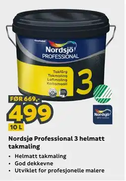 Megaflis Nordsjø Professional 3 helmatt takmaling tilbud