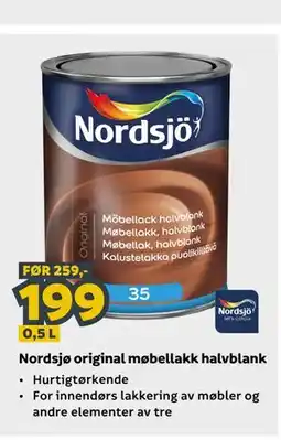 Megaflis Nordsjø original møbellakk halvblank tilbud