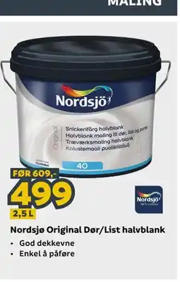 Megaflis Nordsjø Original Dør/List halvblank tilbud