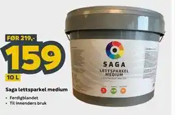 Megaflis Saga lettsparkel medium tilbud