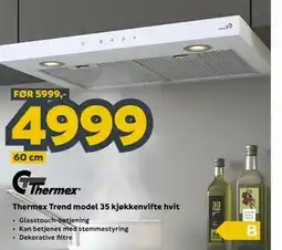 Megaflis Thermex Trend model 35 kjøkkenvifte hvit tilbud