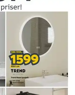 Megaflis Trend Moon lysspeil tilbud