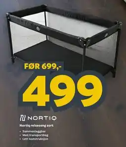 Megaflis Nortiq reiseseng sort tilbud