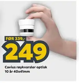 Megaflis Cavius røykvarsler optisk 10 år 40x41mm tilbud