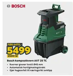 Megaflis Bosch kompostkvern AXT 25 TC tilbud