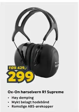 Megaflis Ox-On hørselvern R1 Supreme tilbud