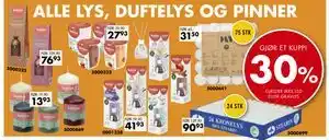 ALLE LYS, DUFTELYS OG PINNER