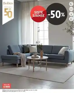 Bohus ETON hjørnesofa med endeavslutning tilbud