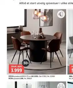 Bohus STRYN spisebord tilbud