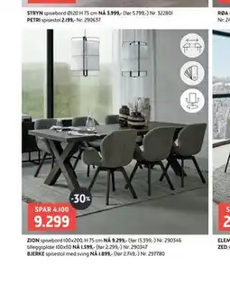 Bohus ZION spisebord tilbud