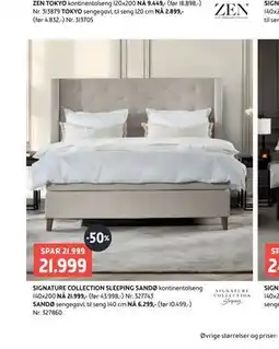 Bohus SIGNATURE COLLECTION SLEEPING SANDØ kontinentalseng 140x200 tilbud