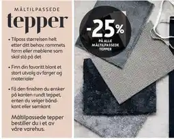 Bohus MÅLTILPASSEDE TEPPER tilbud