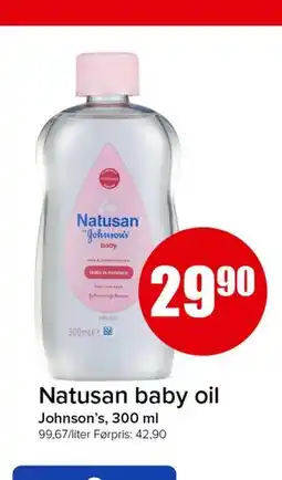 Spar Natusan baby oil tilbud