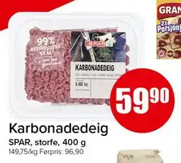 Spar Karbonadedeig tilbud