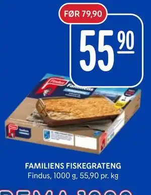 Rema 1000 FAMILIENS FISKEGRATENG tilbud