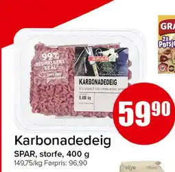Spar SPAR karbonadedeig tilbud