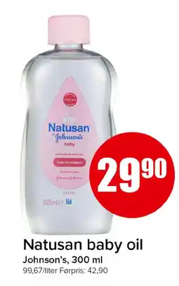 Spar Natusan baby oil tilbud