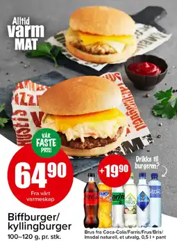Spar Biffburger/Kyllingburger tilbud