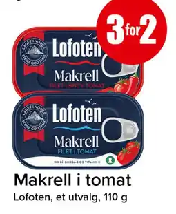 Spar Lofoten makrell i tomat tilbud