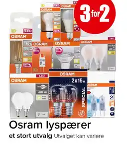 Spar Osram lyspærer tilbud