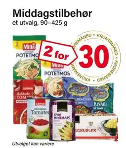 Nærbutikken Middagstilbehør tilbud