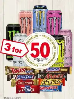 Nærbutikken Monster, Burn & Sjokolade tilbud