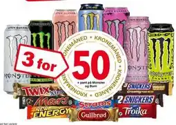 Nærbutikken Monster, Burn eller sjokolade tilbud