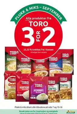 Joker Alle produkter fra TORO tilbud