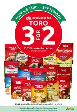 Joker Alle produkter fra TORO tilbud