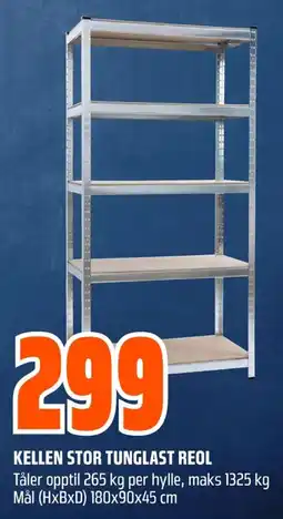Coop Obs Kellen stor tunglast reol tilbud