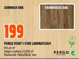 Coop Obs Pergo Visby 1-stav laminatgulv tilbud