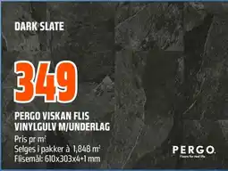Coop Obs Pergo viskan flis vinylgulv m/underlag tilbud