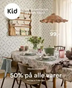 Kid Interiør 50% på alle varer tilbud