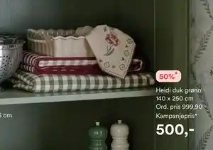 Heidi duk grønn