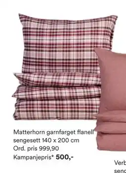 Kid Interiør Matterhorn garnfarget flanell sengesett tilbud