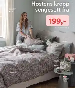 Kid Interiør Høstens krepp sengesett tilbud