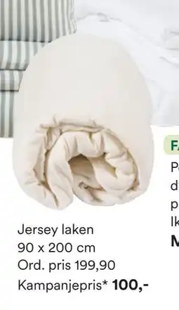 Kid Interiør Jersey laken tilbud