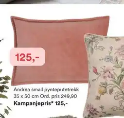Kid Interiør Andrea small pynteputetrekk, Medlemspris tilbud