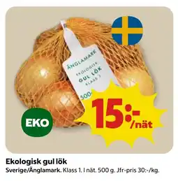 Stora Coop Ekologisk gul lök tilbud