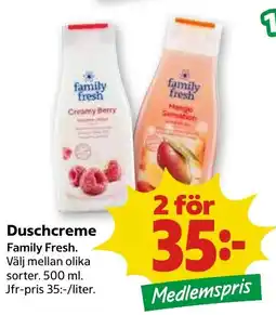 Stora Coop Family Fresh Duschcreme tilbud