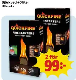 Stora Coop Quickfire firestarters wood fiber cubes tilbud