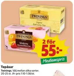Stora Coop Twinings Tepåsar tilbud