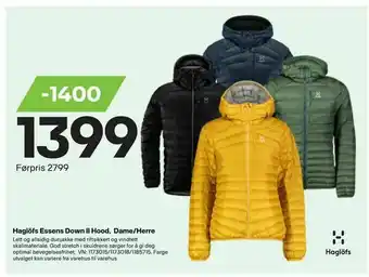 XXL Sport Haglöfs Essens Down II Hood, Dame/Herre tilbud
