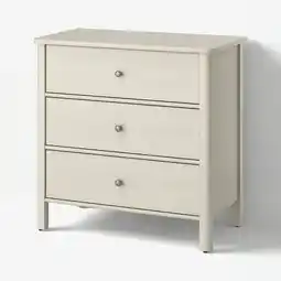 IKEA Storemolla Kommode med 3 skuffer, lys gråbeige lasert, 93x50x91 cm tilbud