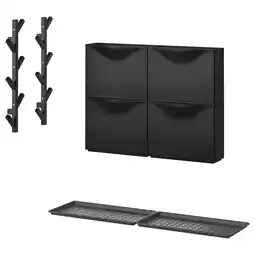 IKEA Trones / baggmuck Gangmøbler, 6 deler, svart/grå tilbud