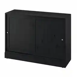 IKEA Havsta Skjenk, grunndel, svart, 121x47x89 cm tilbud