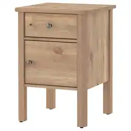 IKEA Storemolla Nattbord, gråbrun lasert, 50x50x72 cm tilbud