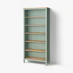 IKEA Hemnes Bokhylle, grågrønn/lys brunbeiset, 90x197 cm tilbud