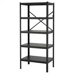 IKEA Bror Hylle, svart, 85x55x190 cm tilbud
