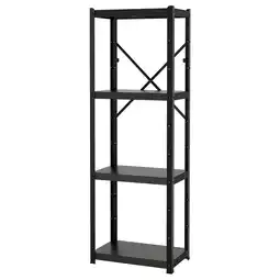 IKEA Bror Hylle, svart, 65x40x190 cm tilbud